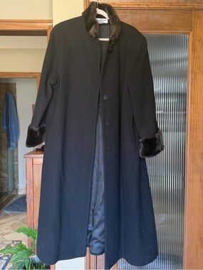 Preston & York Black Wool Coat Trench